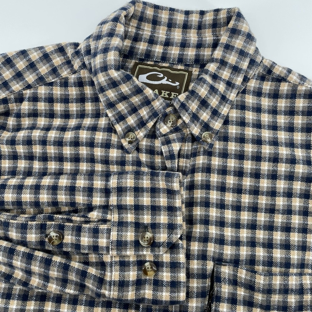 Drake Men's Size Small Multicolor Long Sleeve Button Front Flannel Shirt